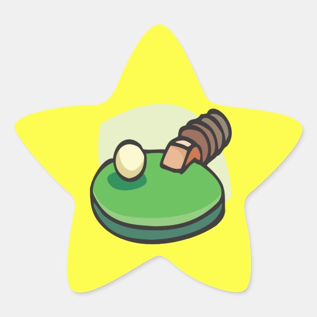 Pegatina En Forma De Estrella Tenis de mesa (Anverso)