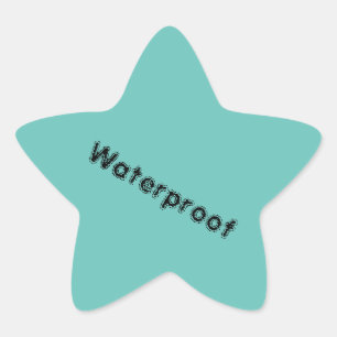 Pegatina En Forma De Estrella Texto a Prueba de Agua Salpicaduras Gratis Paquete