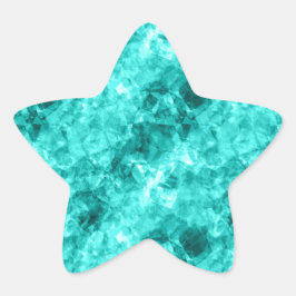 Pegatina En Forma De Estrella Textura cian cruzada