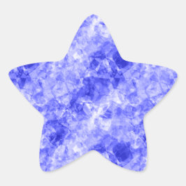 Pegatina En Forma De Estrella Textura cruzada azul