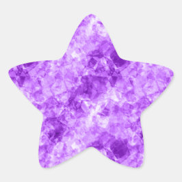 Pegatina En Forma De Estrella Textura cruzada púrpura