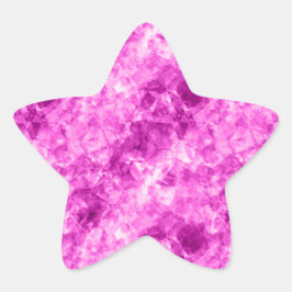 Pegatina En Forma De Estrella Textura cruzada rosa