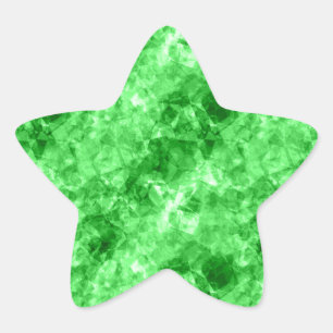 Pegatina En Forma De Estrella Textura cruzada verde