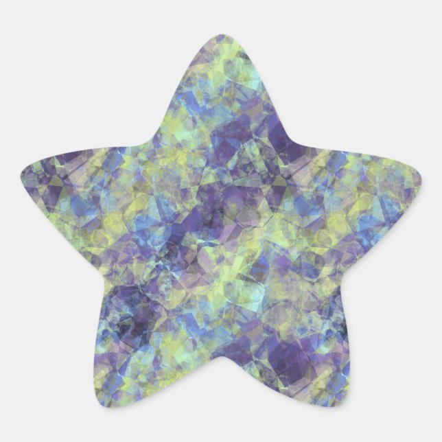 Pegatina En Forma De Estrella Textura de lavanda en bruto (Anverso)