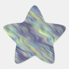 Pegatina En Forma De Estrella Textura de lavanda ondulada