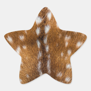 Pegatina En Forma De Estrella Textura de piel de ciervo rayado