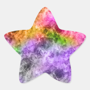 Pegatina En Forma De Estrella Textura exótica arrugada