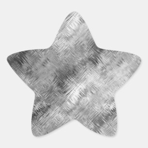 Pegatina En Forma De Estrella Textura grisácea Hematita