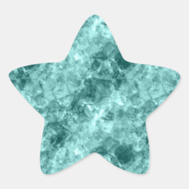 Pegatina En Forma De Estrella Textura verde azulada en bruto