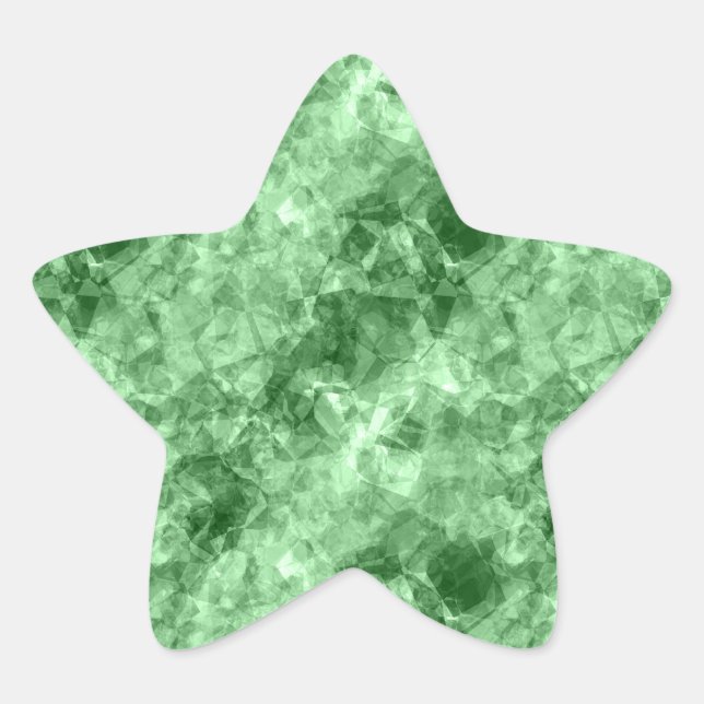 Pegatina En Forma De Estrella Textura verde oscuro en ruinas (Anverso)