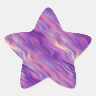 Pegatina En Forma De Estrella Textura violeta púrpura ondulada
