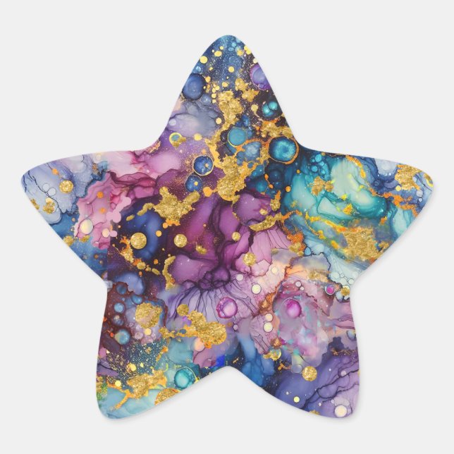 Pegatina En Forma De Estrella Texturas abstractasBolsa electrónica (Anverso)