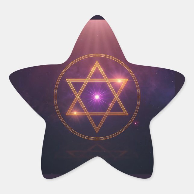 Pegatina En Forma De Estrella The Cosmic Star of Enlightened Balance (Anverso)