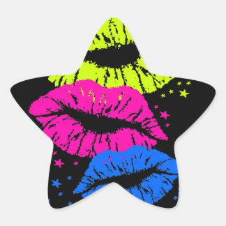 Pegatina En Forma De Estrella Tigre Corey 80's Lips & Stars