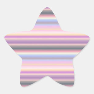 Pegatina En Forma De Estrella Tiras de arcoiris Pastel - Patrón