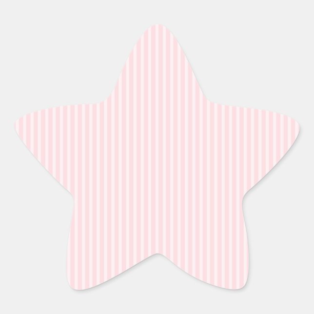 Pegatina En Forma De Estrella Tiras de dulces rosadas. (Anverso)