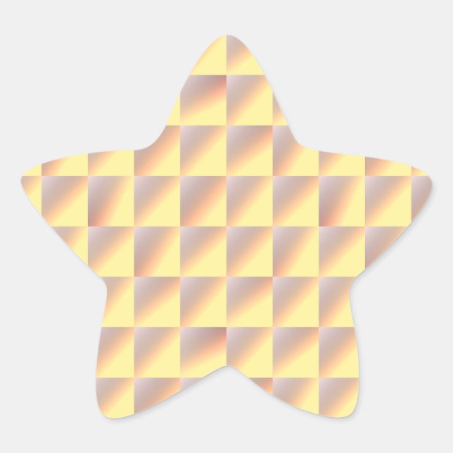 Pegatina En Forma De Estrella Tone-on-tone Squares. (Anverso)