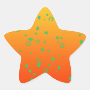 Pegatina En Forma De Estrella Tonos De Naranja