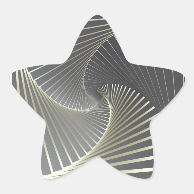 Pegatina En Forma De Estrella torrente amarillo gris (Anverso)