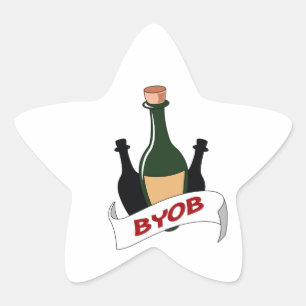 PEGATINA EN FORMA DE ESTRELLA TRAE TU PROPIO BOOZE