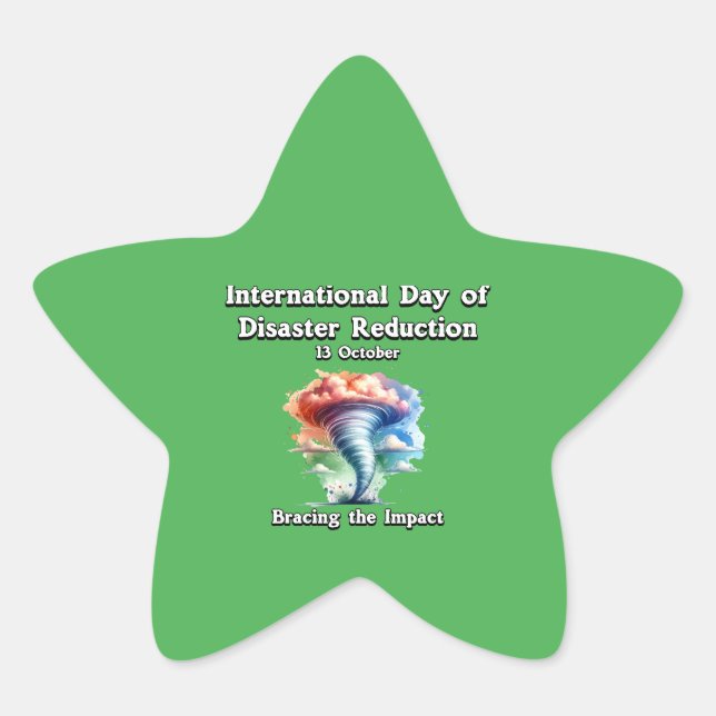 Pegatina En Forma De Estrella Traer el impacto. (Anverso)