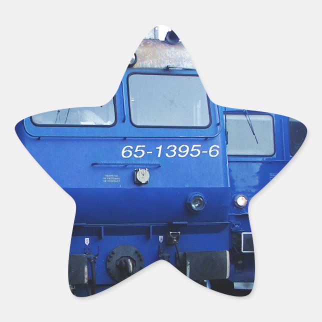 Pegatina En Forma De Estrella Tren búlgaro. (Anverso)