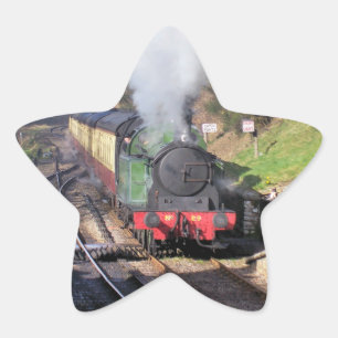PEGATINA EN FORMA DE ESTRELLA TRENES DE VAPOR