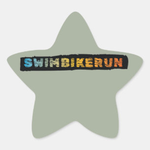 Pegatina En Forma De Estrella Triathlon Guay Design