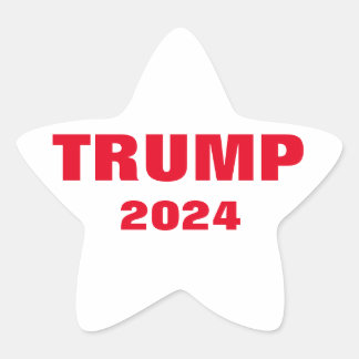 Pegatina En Forma De Estrella Trump 2024 Colorido rojo blanco negrita Guay de mo