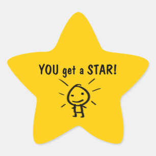 Pegatina En Forma De Estrella ¡TÚ obtienes una ESTRELLA!