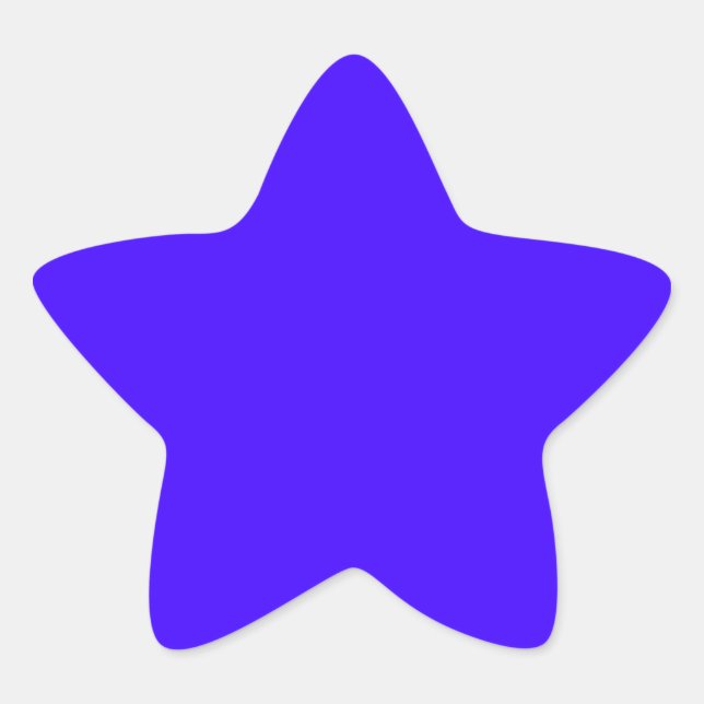 Pegatina En Forma De Estrella Ultramarino Eléctrico (Anverso)