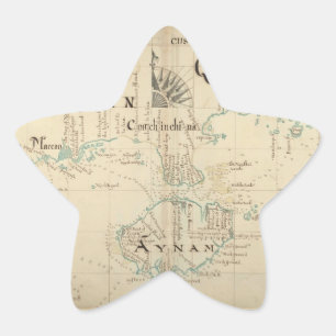 Pegatina En Forma De Estrella Un auténtico mapa pirata de 1690