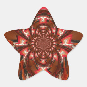 Pegatina En Forma De Estrella Un diseño africano divertido y colorido