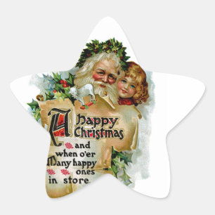Pegatina En Forma De Estrella Un Navidad feliz