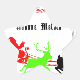 Pegatina En Forma De Estrella Una noche de Navidades villancicos y canciones Hak