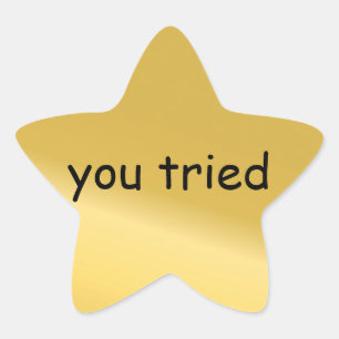 Pegatina En Forma De Estrella Usted intentó al pegatina de la estrella