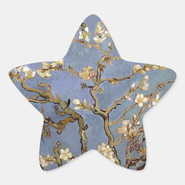 Pegatina En Forma De Estrella Van Gogh Almond Blossom (Anverso)