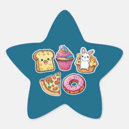 Pegatina En Forma De Estrella Varieties of bread sticker