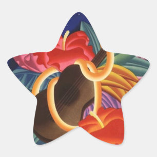 Pegatina En Forma De Estrella Viaje de estrella de la noche ucraniana de pegatin