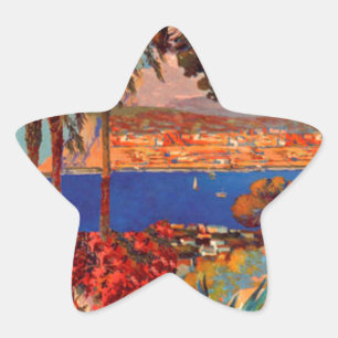 Pegatina En Forma De Estrella Viaje de Vintage Antibes Cote D'Azur