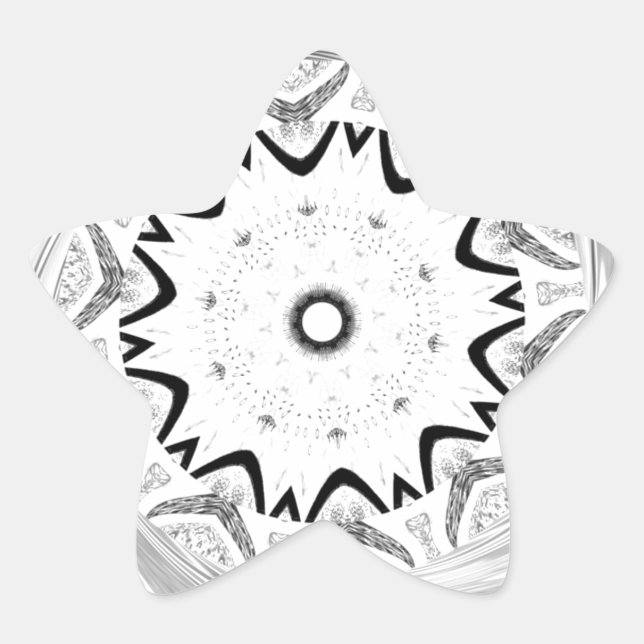 Pegatina En Forma De Estrella Vibrante cultura africana: Una fusión rosa y cian (Anverso)