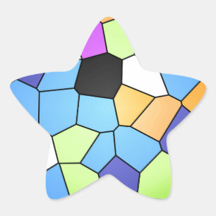 Pegatina En Forma De Estrella Vidrio manchado