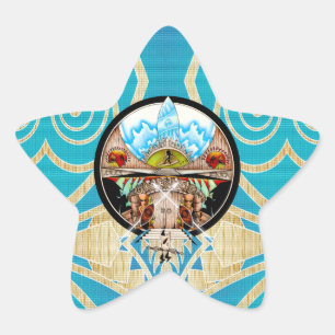 Pegatina En Forma De Estrella Villa Tiki