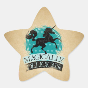 Pegatina En Forma De Estrella (Vintage mágico delicioso de la carne del