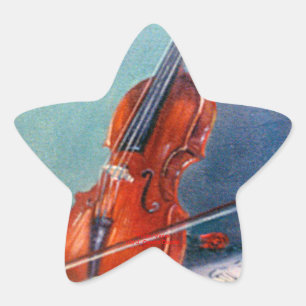 Pegatina En Forma De Estrella Violín/Violin