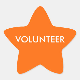 PEGATINA EN FORMA DE ESTRELLA VOLUNTARIO