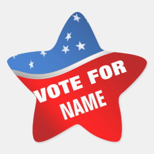 Pegatina En Forma De Estrella Votación a favor - personalizado pegatina estrella