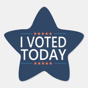 Pegatina En Forma De Estrella Voté Hoy