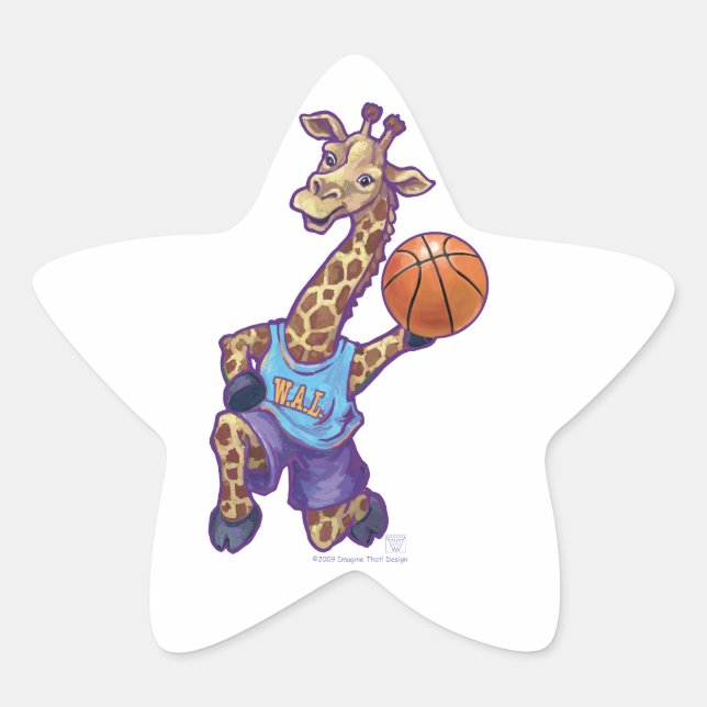 Pegatina En Forma De Estrella WAL Basketball (Anverso)