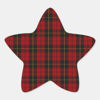 Pegatina En Forma De Estrella Wallace Clan Scottish Tartan